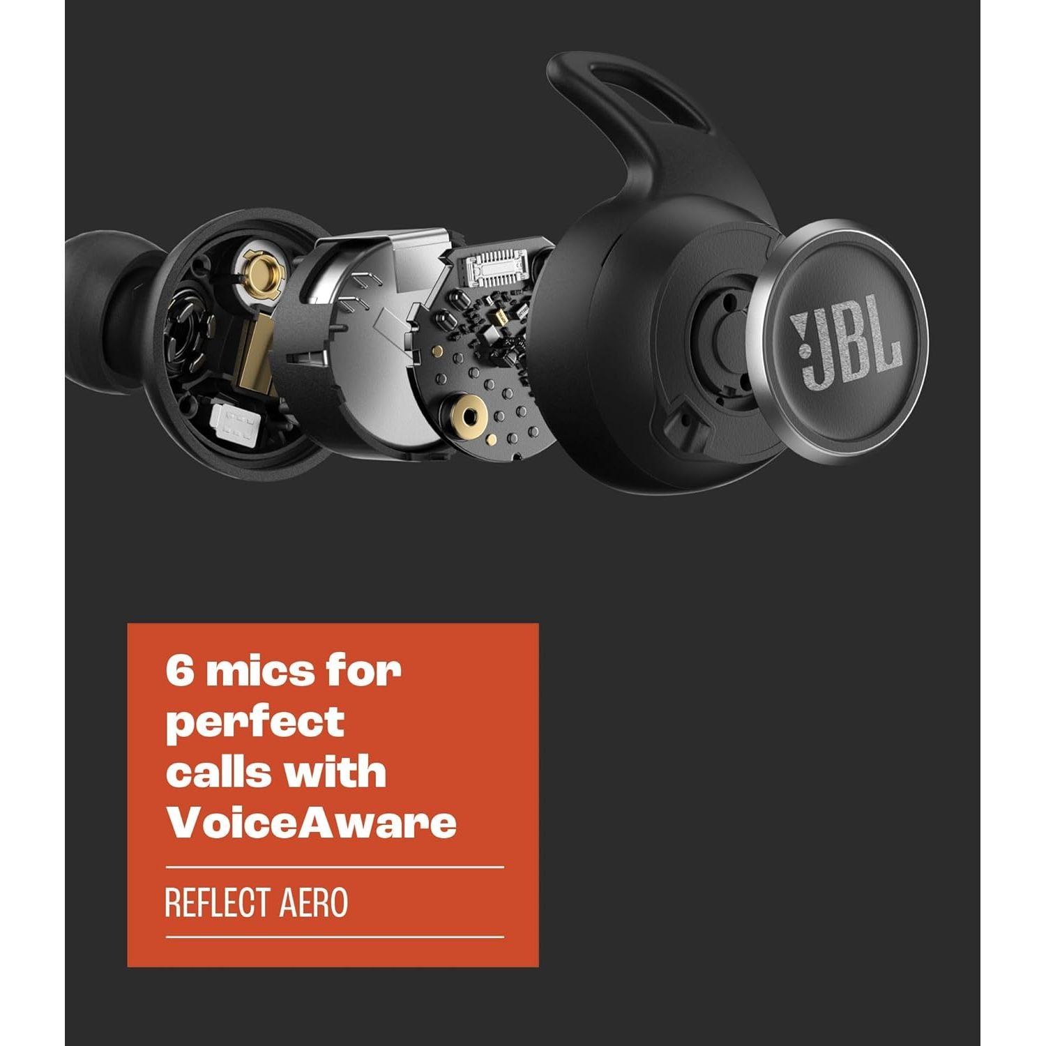 Buy JBL,JBL Reflect Aero Waterproof In-Ear Earphones with Adaptive Noise Cancelling & 8-Hour Battery Life - Black - Gadcet UK | UK | London | Scotland | Wales| Near Me | Cheap | Pay In 3 | In-Ear Headphones